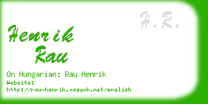 henrik rau business card